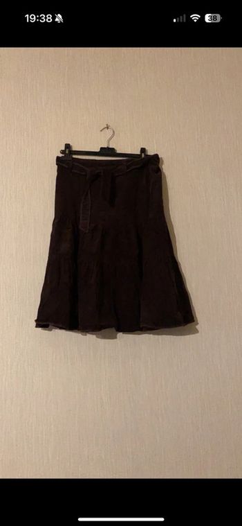 Jupe marron en velours Yessica par C&A taille 40