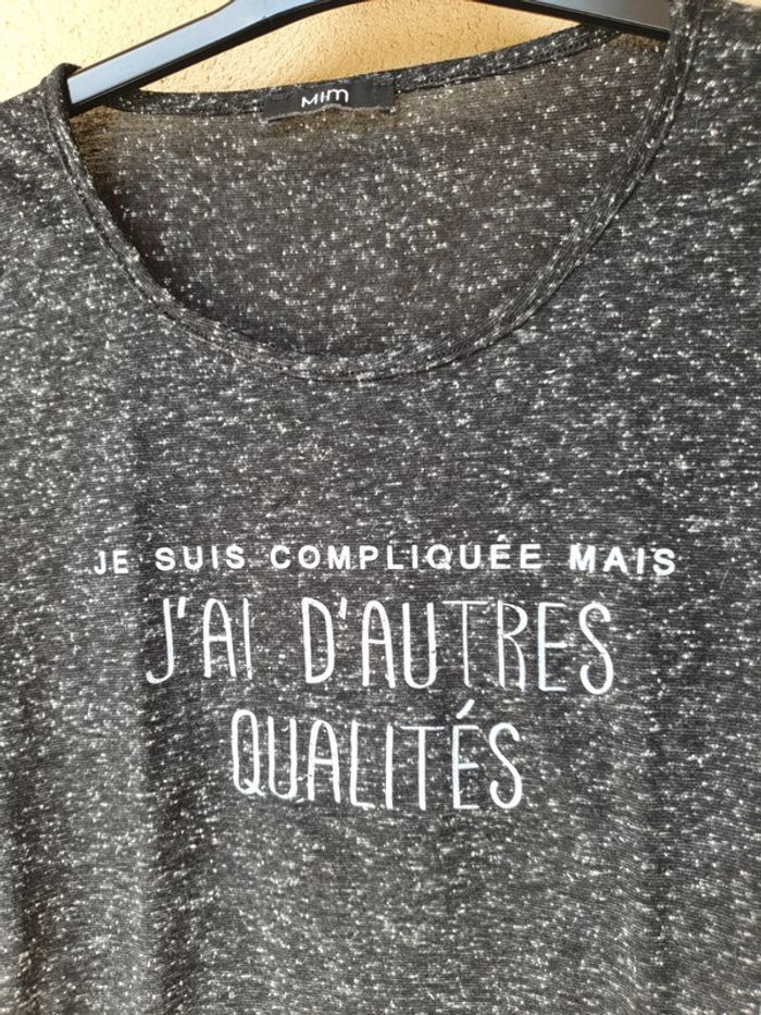 T-shirt "Je suis compliquée" - Taille S