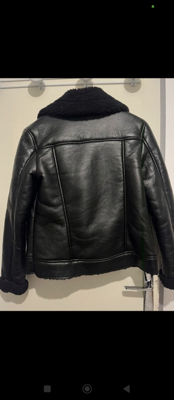 Veste faux cuir fourrure - photo numéro 3