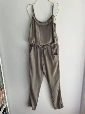 Combi pantalon soie taupe Pablo T.38
