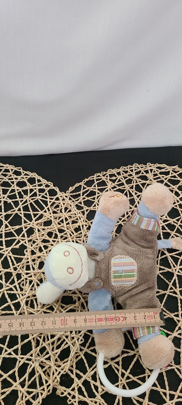 Doudou Ane Paco salopette marron hochet NOUKIE'S - photo numéro 2