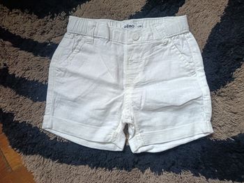 Short garçon blanc 