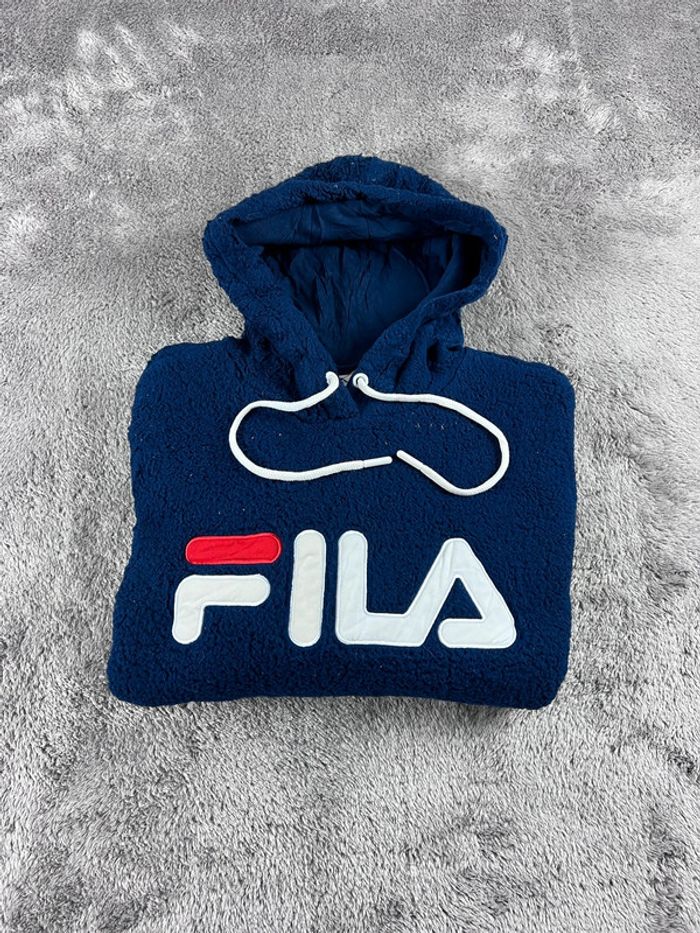 Sweat à Capuche Polaire FILA Bleu Marine Taille L – Logo Brodé - photo numéro 16