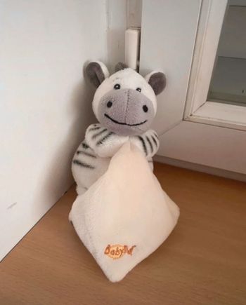 Doudou zèbre baby nat