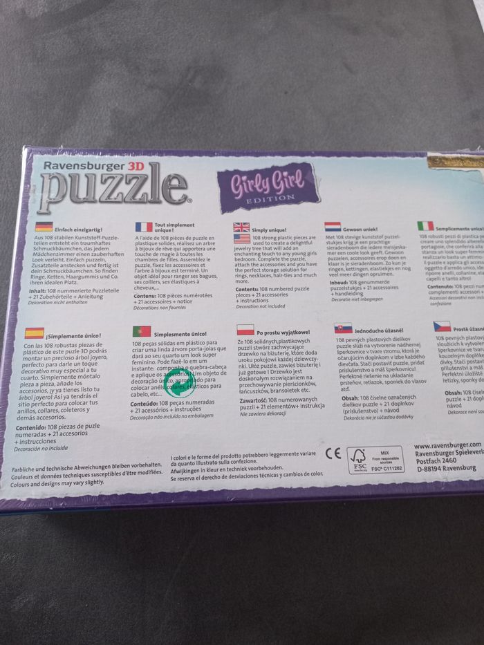 Puzzle 3d arbre à bijoux ravensburger girly girl - photo numéro 4