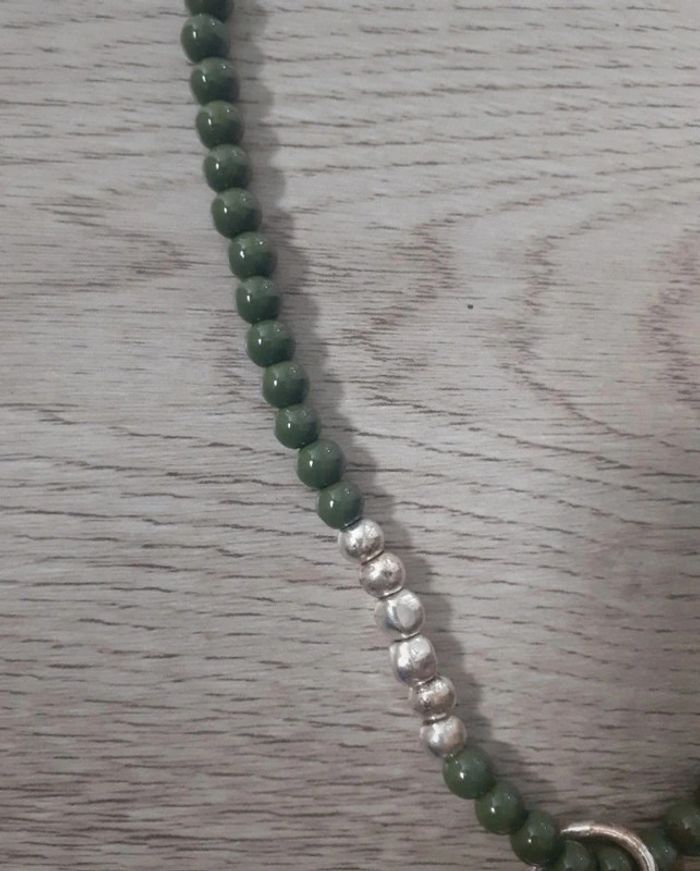 Collier sautoir perles vertes - photo numéro 3