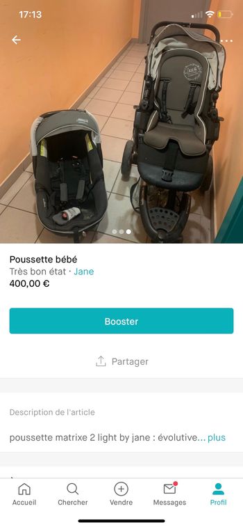 Poussette évolutive