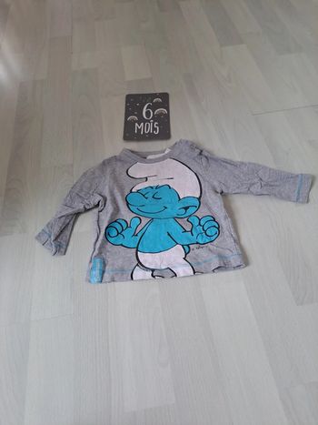 T-shirt schtroumpfs 6 mois / 67 cm