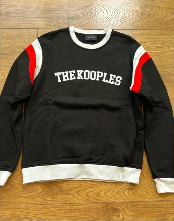 Sweat The Kooples Noir/ Blanc et Rouge - photo numéro 5
