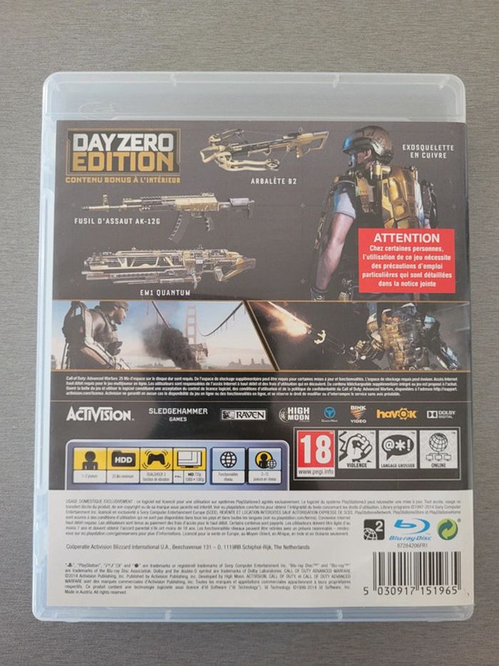 Jeux vidéo PS3 call of duty advanced warfare - photo numéro 2