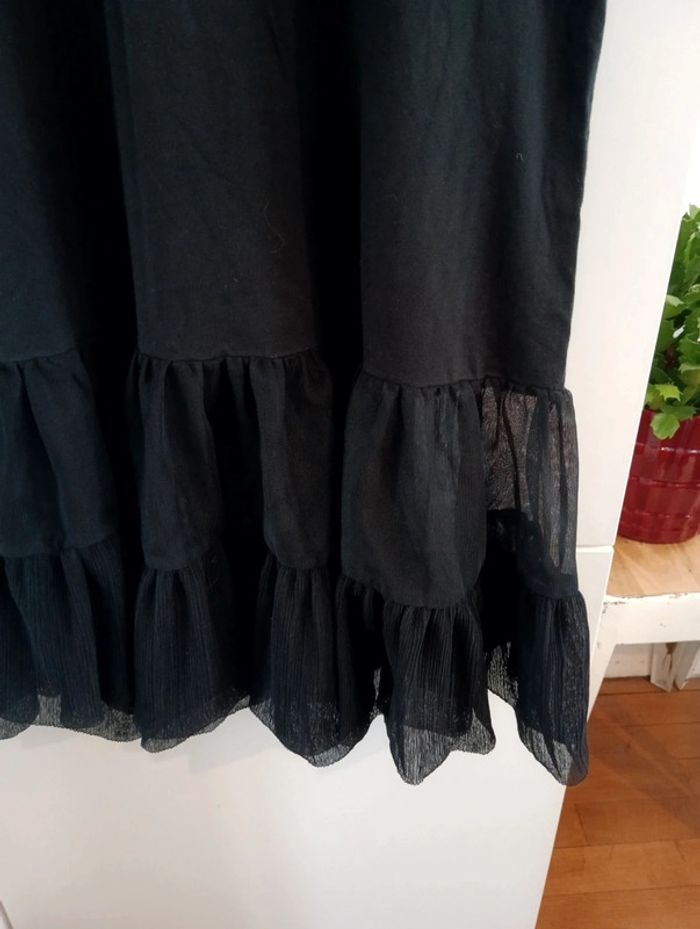 Robe longue Zara noire bas tulle taille L - photo numéro 5