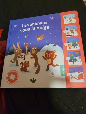 Livre puzzle les animaux sous la neige