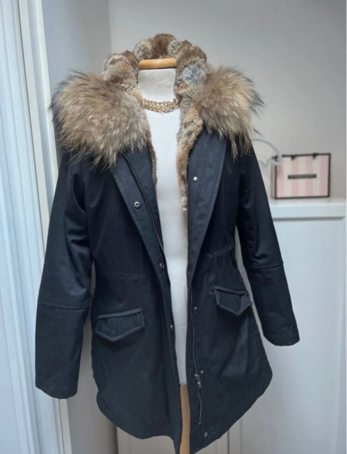 Parka Piria Zapa  capuche fourrure