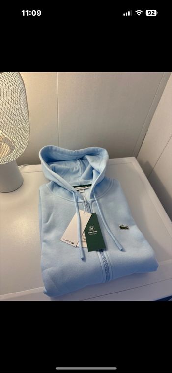 Sweat zip à capuche Lacoste neuf avec étiquette