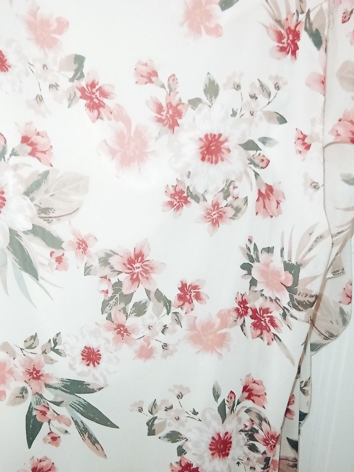 Robe longue fleurs voilages - photo numéro 2