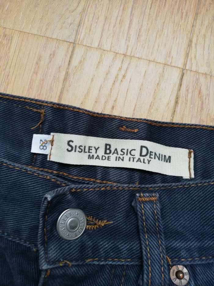Pantalon mom jeans sisley basic denim bleu brut taille 36 femme - photo numéro 8