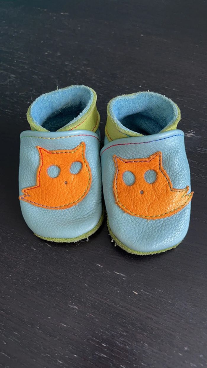 Chaussons cuir taille 17/18