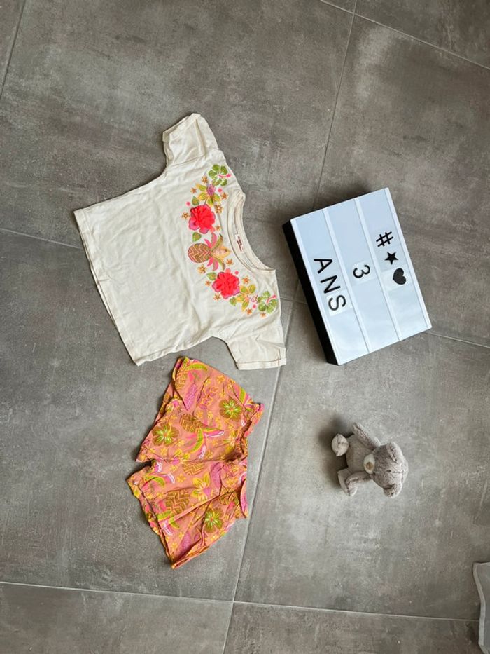 Ensemble fleurs corail