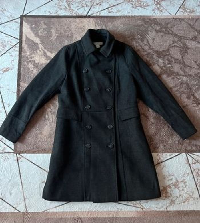 Caban manteau femme gris anthracite - photo numéro 5