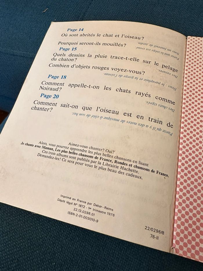 1976 Livre ancien carton Pouf le Chaton bleu Gentil coquelicot Hachette Pierre Probst (Caroline) - photo numéro 7