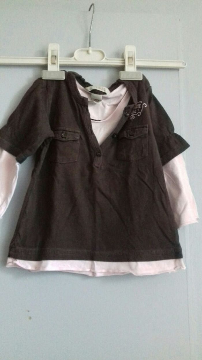 Robe marron et rose H&M