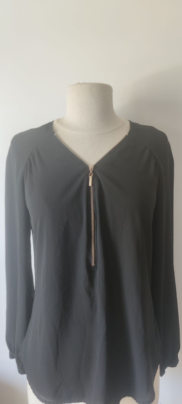 🖤 Haut noir fluide à zip doré – Pimkie – Taille M – Femme - photo numéro 3