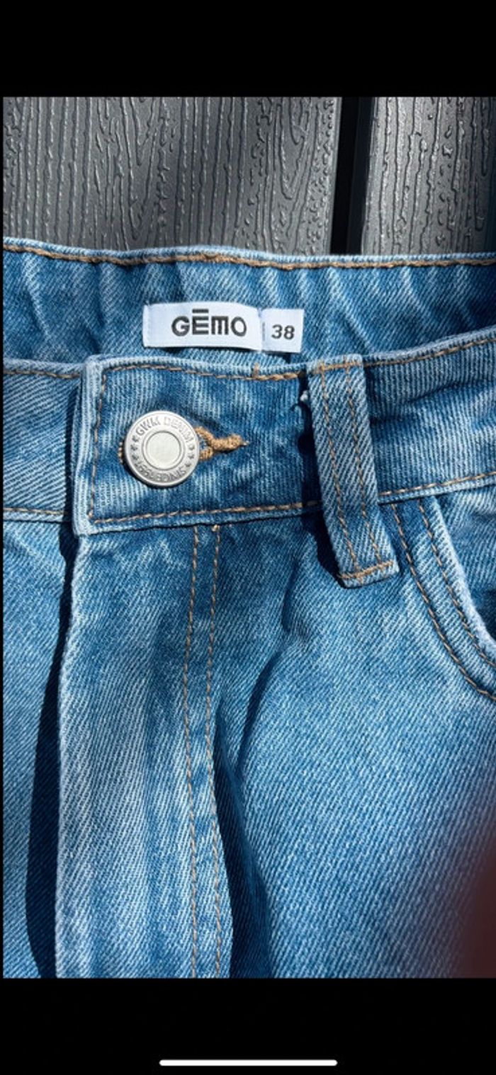 Jean mom évasée large bleu Gémo taille M / 38 - photo numéro 2