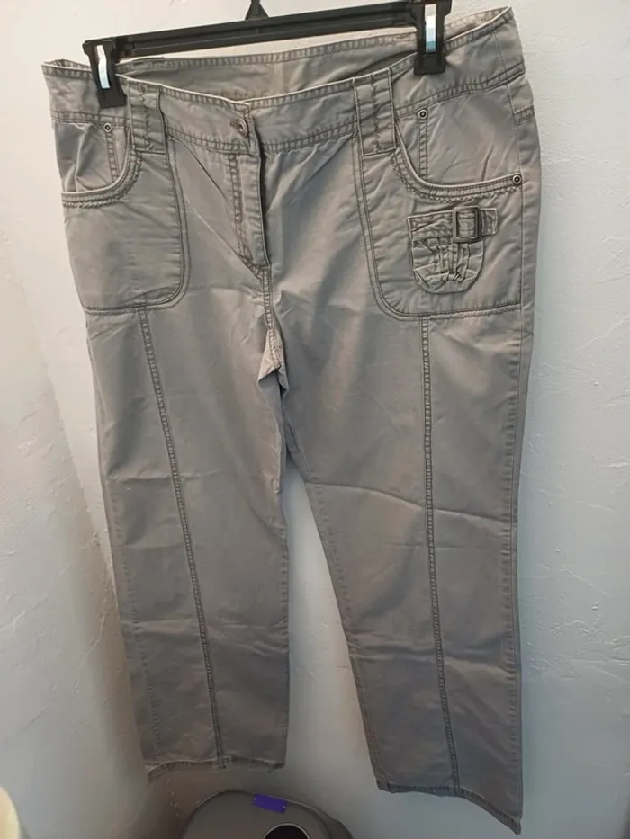 Pantalon droit beige - photo numéro 2