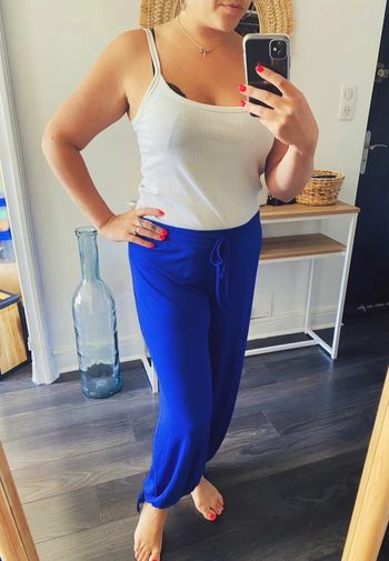 Pantalon bleu ample neuf taille unique