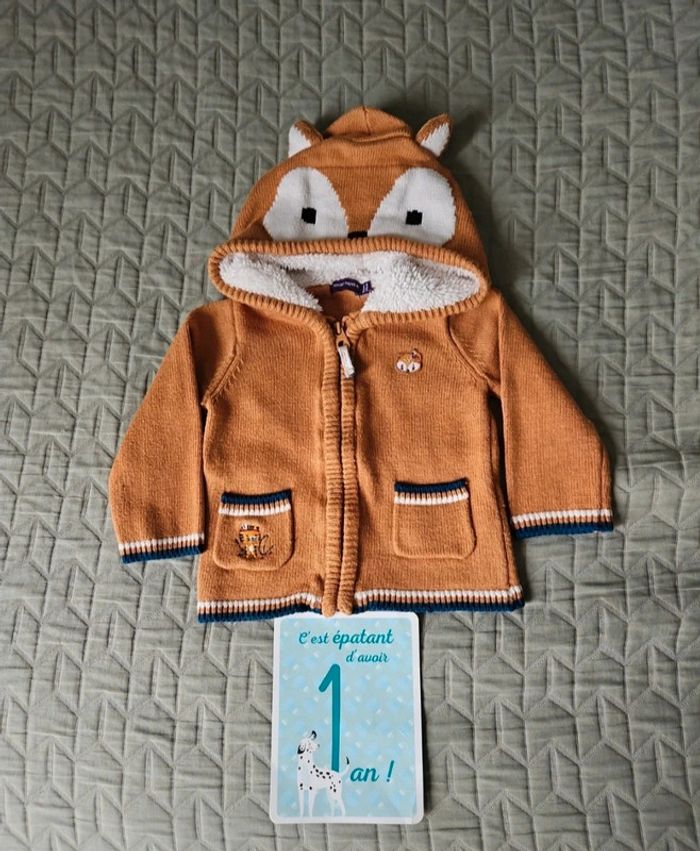 Gilet zippé 12 mois