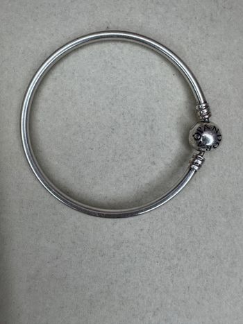 Bracelet Jonc Pandora Authentique Fermoir boule Taille 15