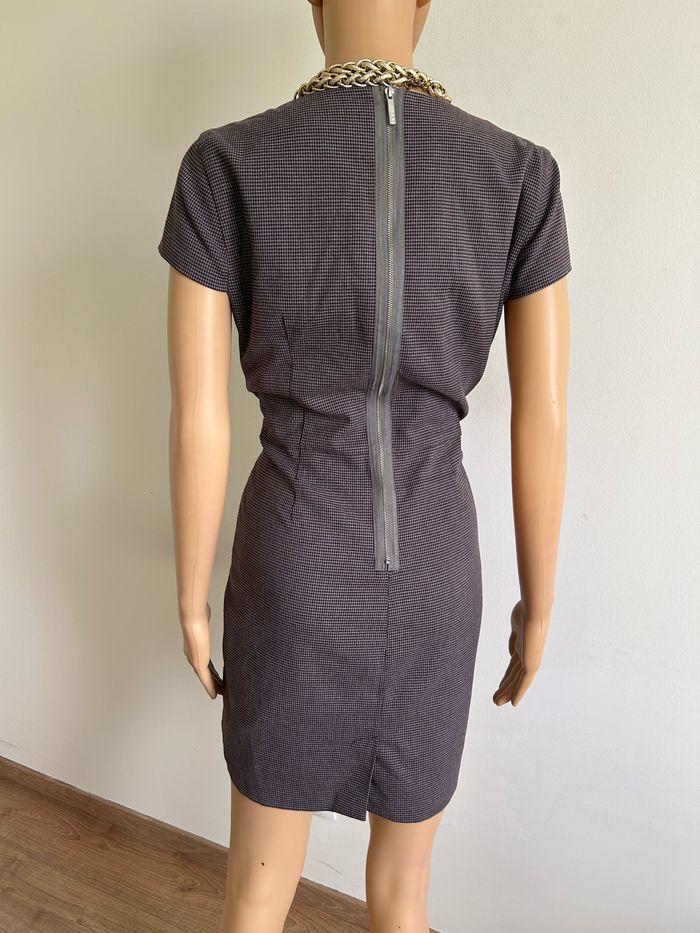 Robe pied de poule à manches courtes La City taille 40 TBE - photo numéro 5