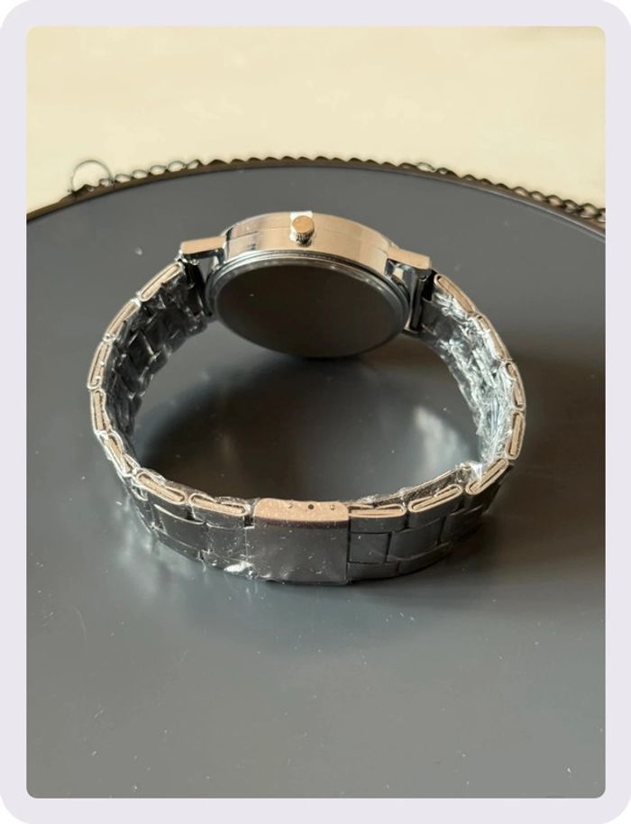 Montre à chaîne argentée cadran blanc - photo numéro 3
