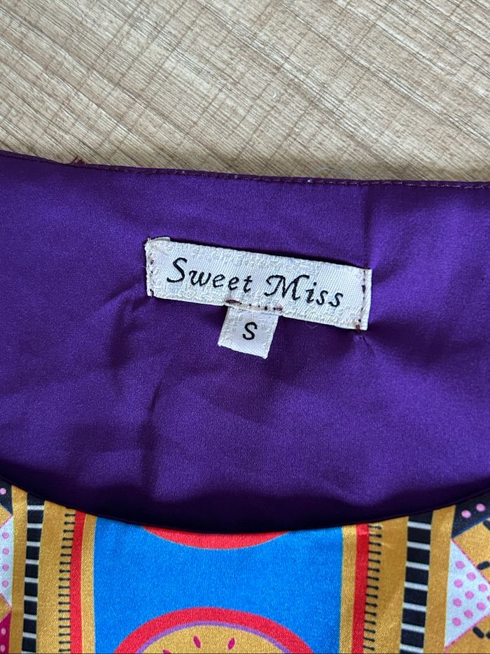 Robe imprimée satinée sans manches Sweet Miss taille S TBE - photo numéro 9