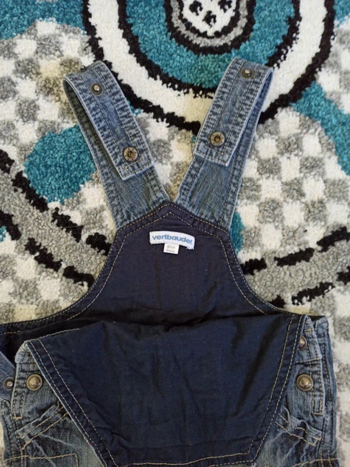 Salopette short en jean légère NEUVE - 6 mois - photo numéro 2