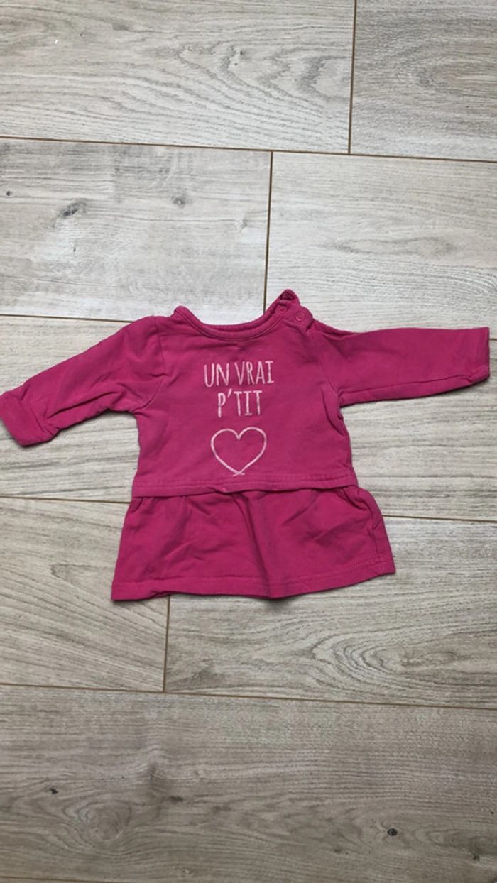 Robe sweat-shirt rose