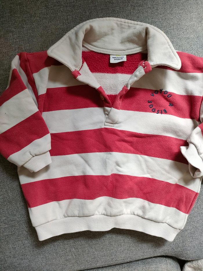 Sweet polo garçon 2 ans rouge et blanc - photo numéro 5