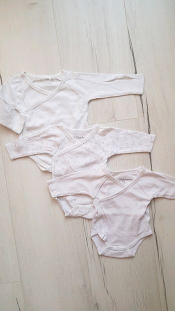 Lot de 3 bodys fille naissance