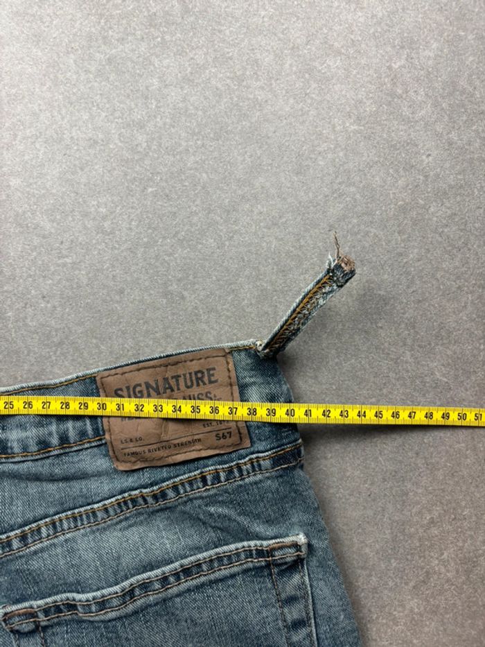 Jean pantalon coupe droite 567 signature levis bleu W32 L30 - photo numéro 13