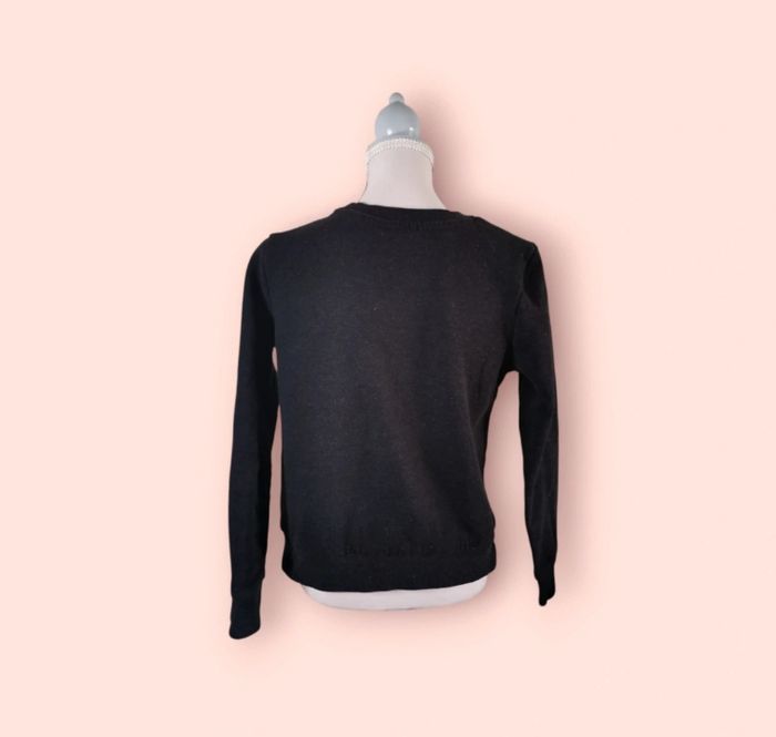 Sweat gris chiné molletonné perles strass et sequins C&A taille 9 ans - photo numéro 3