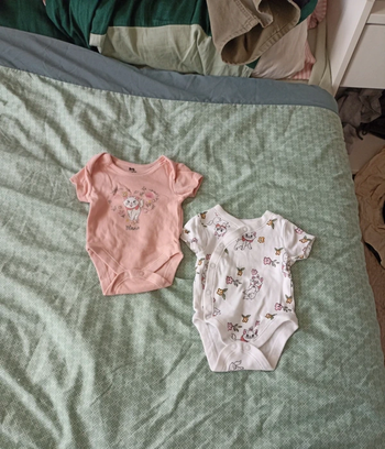 Lot 2 body manche courte Marie 1 mois