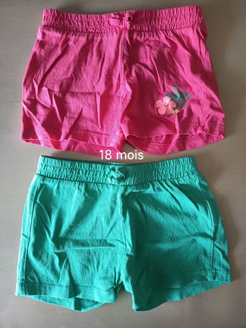 Lot de 2 shorts 18 mois