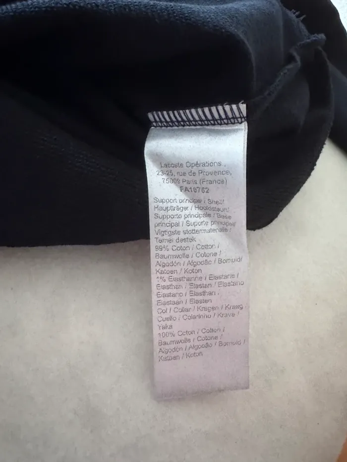 Sweat bleu marine Lacoste taille M - Grand Logo - Neuf - Valeur 150€ - photo numéro 6