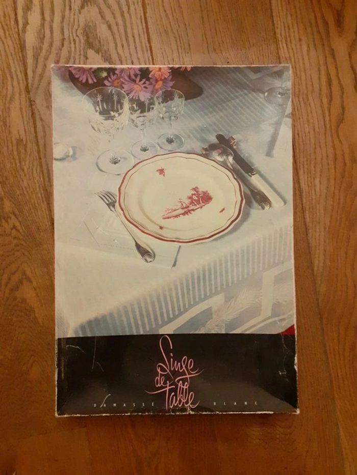Neuf 1 Nappe et 12 serviettes damassé metis crème - photo numéro 2