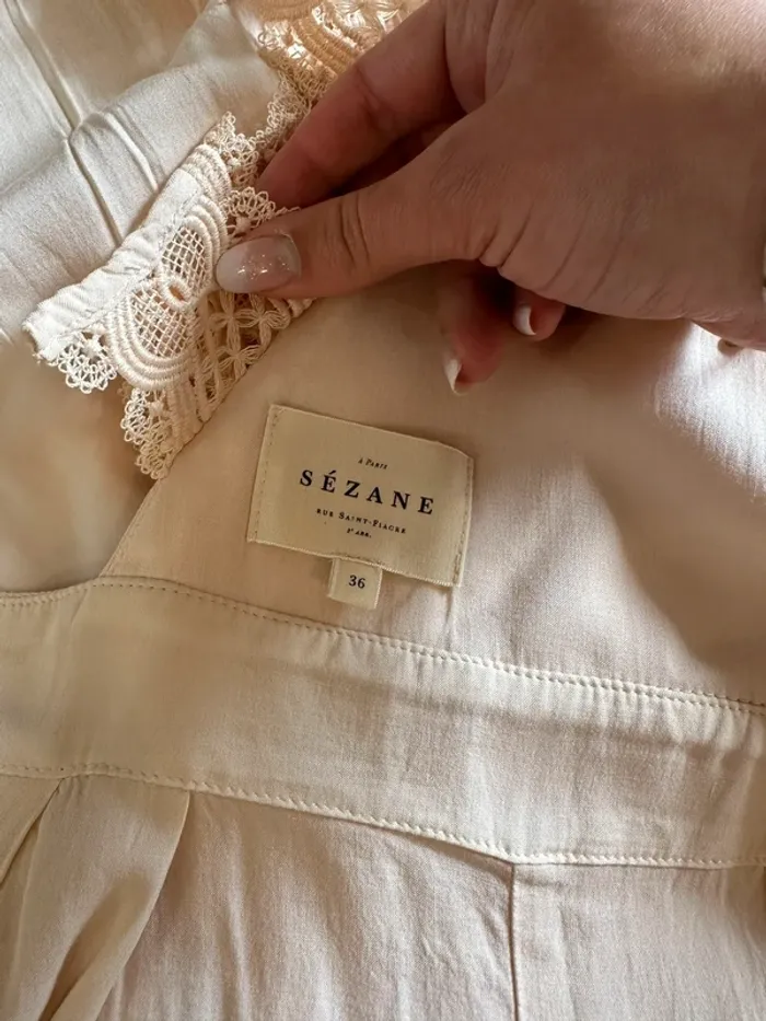 Robe Sézane Ombeline rose pale taille 36 - photo numéro 5