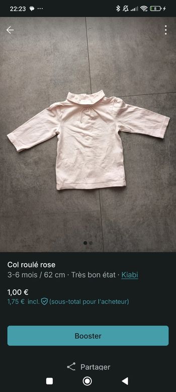 Col roulé rose 