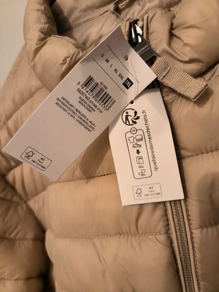 Blouson doudoune hiver beige 3xl - photo numéro 5