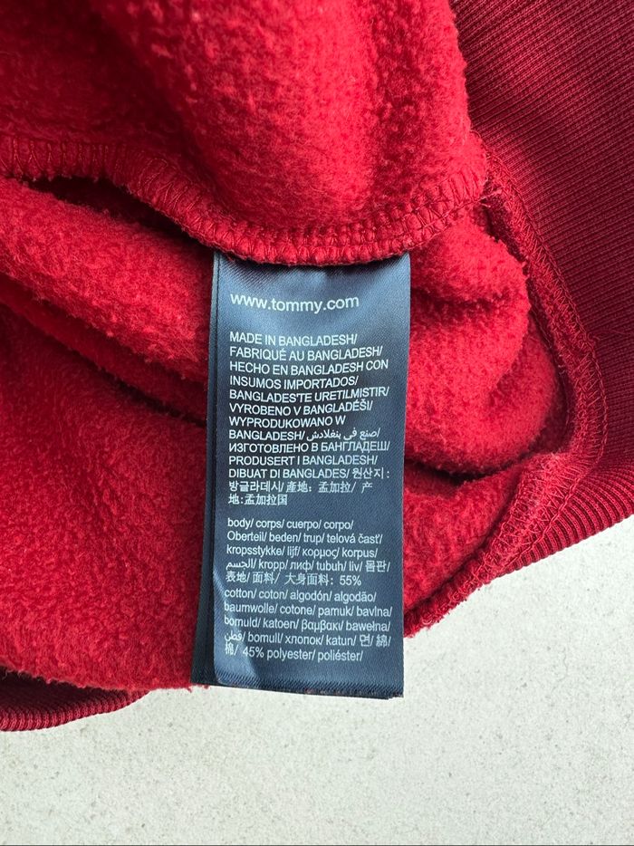 Sweat à capuche Tommy Hilfiger bordeaux - photo numéro 7