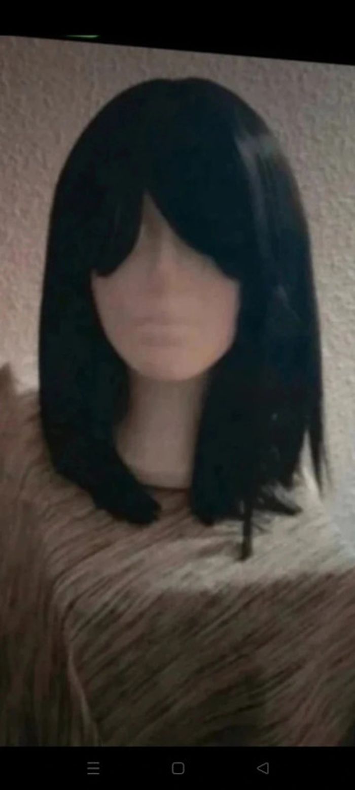 Perruque Carré Glamour Noir Ébène Naturel