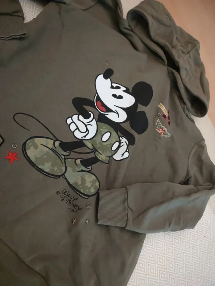 Sweat Disney Mickey kaki 12 ans - photo numéro 2